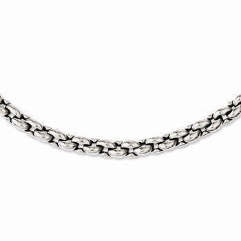 Stainless Steel Polished Ovals Necklace