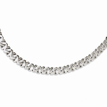 Stainless Steel Polished Fancy Xs Necklace