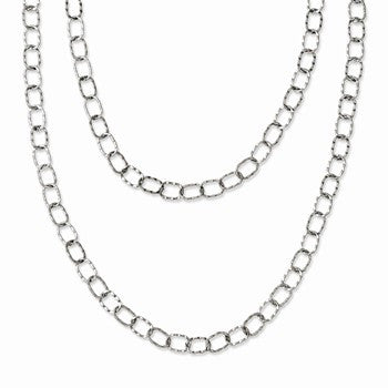 Stainless Steel Multi Chain Layered Necklace