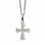 Stainless Steel CZ Cross Necklace