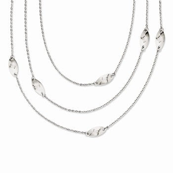 Polished Swirl Layered Slip-On Necklace