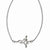 Stainless Steel Polished Gothic Sideways Cross Necklace