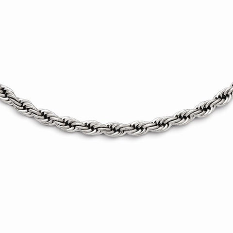 Stainless Steel Polished Rope Necklace