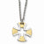 Stainless Steel Yellow Ip-Plated Cross Necklace