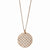 Stainless Steel Pink Ip-Plated Pendant On Necklace