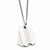 Stainless Steel Polished Two Piece Dog Tag Pendant On Necklace