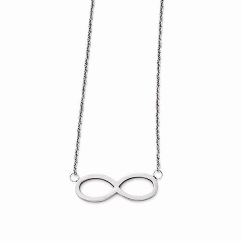 Stainless Steel Brushed, Polishedfinity Symbol Necklace