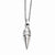 Stainless Steel Polished CZ Removable Top Pendant On Necklace