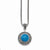 Stainless Steel Imitation Turquoise, Antiqued Necklace