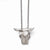 Stainless Steel Brushed Bulls Head Necklace