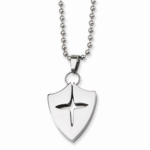 Stainless Steel Shield Necklace