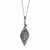 Stainless Steel Crystal Antiqued Necklace