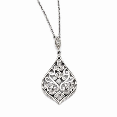 Stainless Steel CZ Necklace