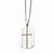 Stainless Steel Yellow Ip-Plated Cross Brushed, Polished Necklace