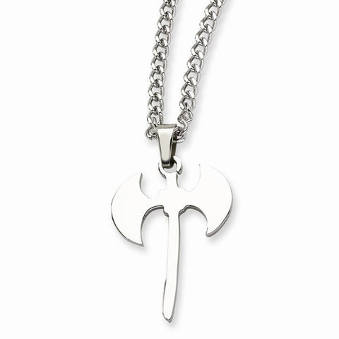 Stainless Steel Double Ax Necklace