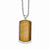 Stainless Steel Tiger'S Eye Dog Tag Pendant On Necklace