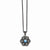 Stainless Steel Simulated Turquoise, Marcasite Antiqued Necklace