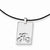 Stainless Steel Leather Cord Cut-Out Necklace