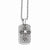 Stainless Steel Antiqued Cross Dog Tag Necklace