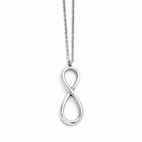 Stainless Steel Polishedfinity Symbol Necklace