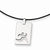 Stainless Steel Leather Cord Cut-Out Necklace