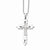 Stainless Steel Diamond-Cut and Polished Cross Necklace