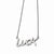 Stainless Steel Polished CZ Ext Luck Necklace