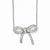 Stainless Steel Crystal Polished Bow Necklace