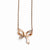 Stainless Steel Polished CZ Bow Necklace