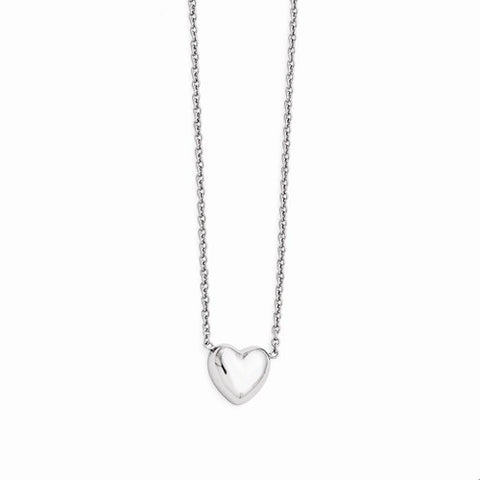 Stainless Steel Polished Heart Necklace