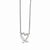 Stainless Steel Polished Heart CZ Necklace