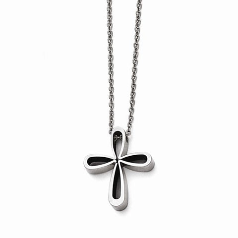 Stainless Steel Polished Cross Necklace