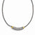 Stainless Steel Polished Yellow Pvd-Plated CZ Necklace