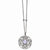 Stainless Steel Polished Synthetic Purple Calcedony Ext Circle Neckl Necklace