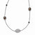 Stainless Steel Polished Smokey Quartz, Black Onyx Necklace