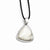 Stainless Steel Polished Mother Of Pearl Fabric Cord Necklace