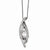 Stainless Steel Polished, Textured CZ Necklace