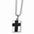 Stainless Steel Carbon Fiber Cross Necklace