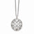 Stainless Steel Polished Circle CZ Necklace