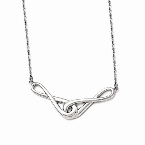 Stainless Steel Polishedfinity Symbols Necklace