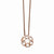 Stainless Steel Polished Pink Ip-Plated Circle Of Hearts Necklace