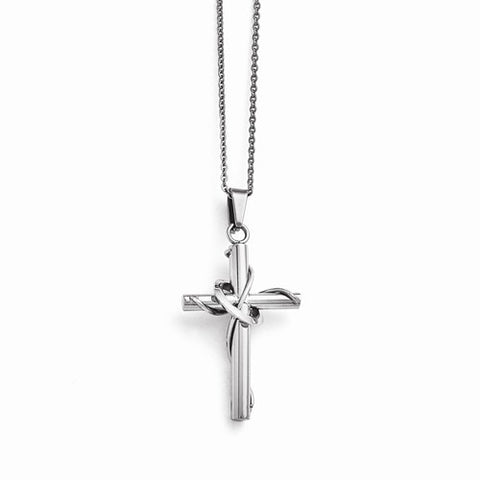 Stainless Steel Polished Cross Necklace