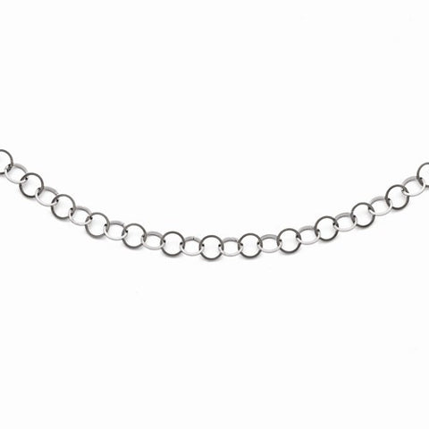 Stainless Steel Polished Circle Link Necklace