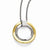 Stainless Steel Polished Yellow Ip-Plated Wavy Circles Necklace