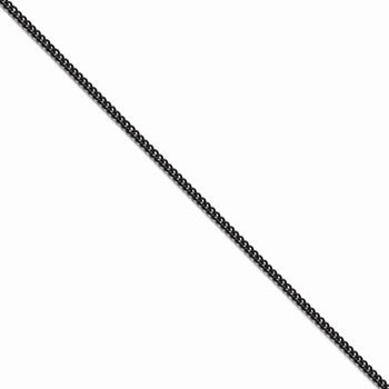 Stainless Steel Polished Black Ip-Plated Round Curb Chain