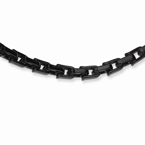 Stainless Steel Black Ip-Plated Necklace