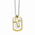 Stainless Steel Polished Yellow Ip-Plated Serenity Prayer Necklace