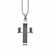 Stainless Steel Polished , Tw Diamond Cross Necklace