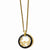 Stainless Steel , Ceramic Polished, Laser Cut Yellow Ip-Plated Necklace