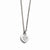 Stainless Steel Polished Heart CZs Necklace